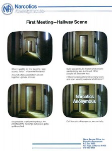 Story board for "First Meeting Hallway" PSA